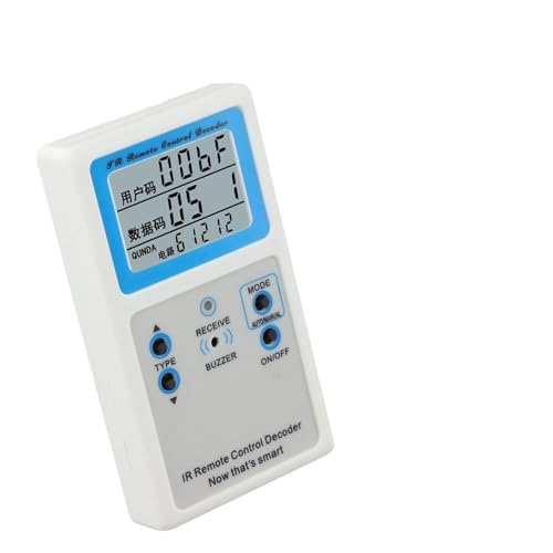 Testeur de télécommande Détecteur de signal infrarouge Décodeur à distance TV Analyseur de signal IR 433 MHz Appareil de décodeur de fréquence pour...