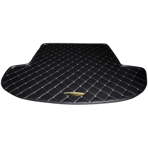Image of Premium Boot Mat for Model Y Custom Fitted, Luxury Car Boot Mats Compatible with Tesla Model Y, Set of 1 PIECE, 100% Waterproof and Washable, Classic Black with Silver Thread