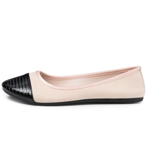 Alpine Swiss Kelly Women’s Ballet Flats | Comfortable Dress or Casual Shoes | Two Tone Cap Toe Slip On Flats | Anti-Slip Sole2