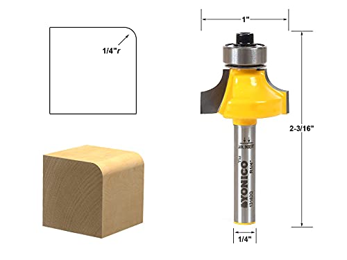 Yonico 13162Q 1/4-Inch Radius Round Over Edge Forming Router Bit 1/4-Inch Shank #TOP3