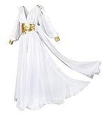 Fate Grand Order FGO Saber Nero Claudius Cosplay Costume Night Dress Halloween Costume Full Set (Female L,White)