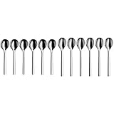 WMF Nuova Suppenlöffel Set 6-teilig, 17 cm, Müslilöffel, Kinderlöffel, Cromargan Edelstahl poliert spülmaschinengeeignet & Nuova Tee-/ Kaffeelöffel Set 6-teilig, 13,5 cm, Cromargan Edelstahl poliert