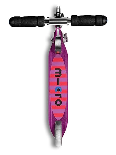 Micro Kickboard- Sprite Led - 2 Wheeled Kick Scooter Ages 6+, Fold-To-Carry, Lightweight, Portable Scooter With Motion-Activated Light-Up Wheels (Purple Stripe) #TOP2
