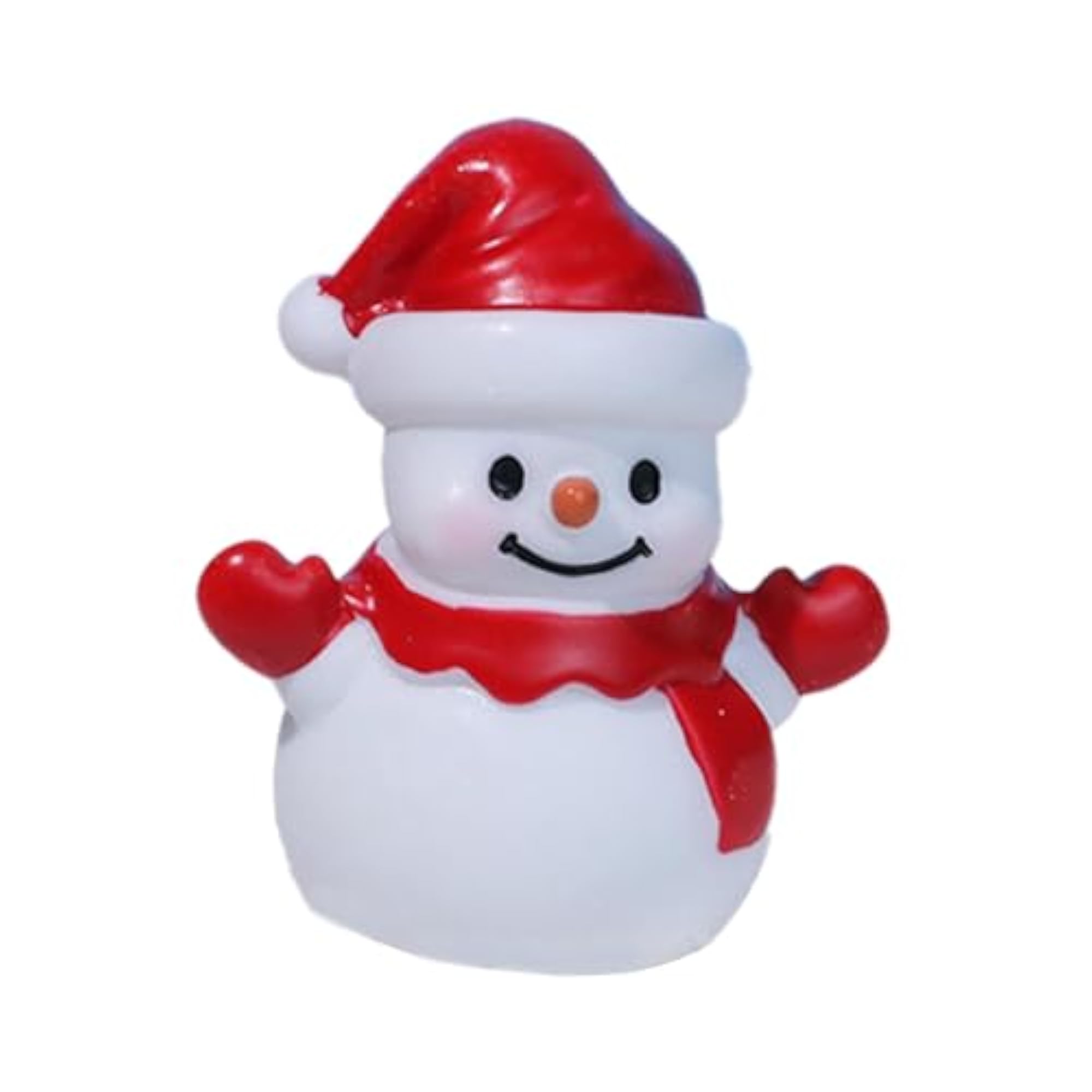 Miniature Christmas Snowman Statue for DIY Garden
