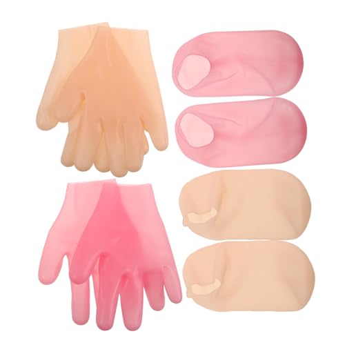 SHERCHPRY 1 Set of Moisturizing Hand and Foot Masks Set Hydrating Gloves and Socks for Dry Skin Foot Hands Caring Moisturizing Socks Portable Foot Mask Socks Hand Gloves