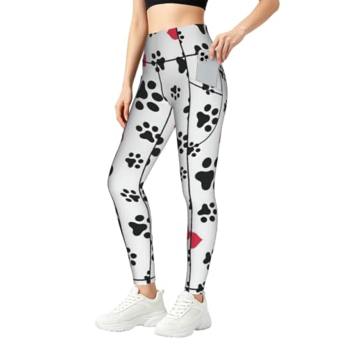 Pantalones de yoga para mujer con un tierno diseño de corazones que inspira tu bienestar