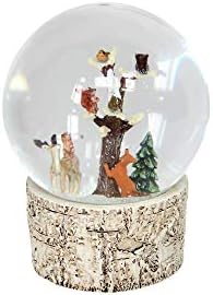 Gisela Graham Woodland Animals Musical Snow Globe Christmas Decoration
