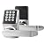 ZEVAWAY Keyless Entry Door Lock with Handle, Keypad Lock, IC Card & Key, Easy Installation, Satin Nickel