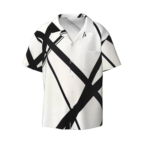 Men's Breathable Short Sleeve T-Shirt Lapel Collar Garment,Hawaiian Tshirt for Van.1986 Halen Tshirts