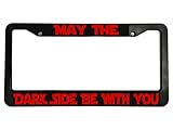 Holder for License Plate License Plate Holder for May The Dark Side Be with You for Star Wars Sith Vader Glossy Black Plate Frame Model-GS-531