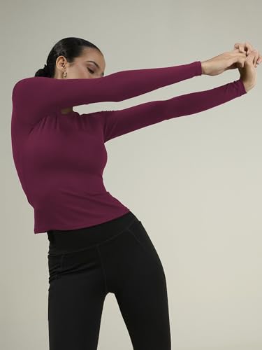 Image of CAVA Sculpt Crew Top for Women | Snug Sculpted Fit, Long Sleeves, Classic Crew Neck, Minimal Branding, Everyday Activewear Tee