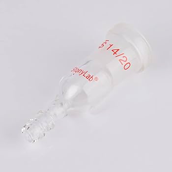 14mm To 10mm Glass Adapter StonyLab Glass Straight Inlet Adapter With 19/22 Female Glass Joint Glass Chemistry Equipment