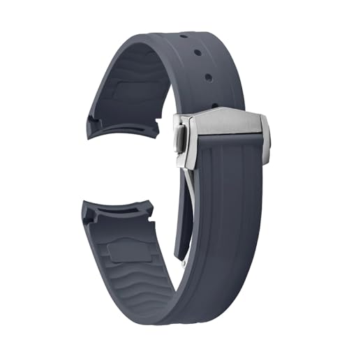 [] YingYou 20mm FKM o[XgbvAIK V[}X^[ 300 _CrOEHb`ΉAJ[uGhtH[fBONXvpXgbvAbvO[hAubNu[(Grey,Silver Buckle)