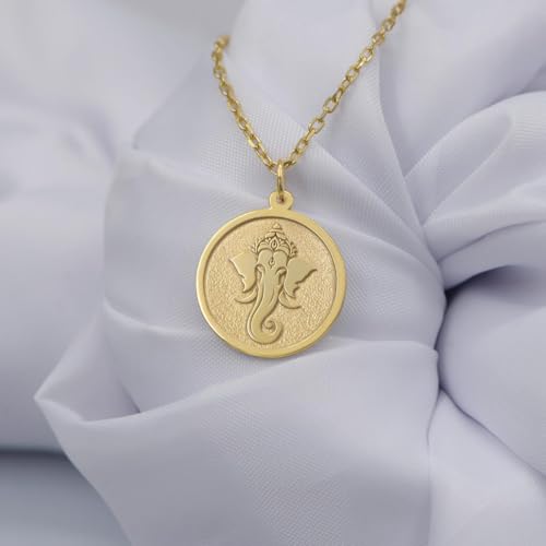 Collier argent 925 LKBEADS et pendentif divinité hindoue aux finitions or