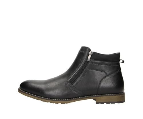Bottines pour homme à doublure chaude Fitters Luke, confort zip et grande taille 46-54