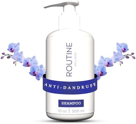 Routine Wellness Anti-Dandruff Shampoo for Men & Women | Luxury Scalp Purifying & Flake Control Formula | Soothes Itch, Reduces Oil, Strengthens Roots | Sulfate-Free Daily Hair Care for Smooth, Healthy, Shiny Hair