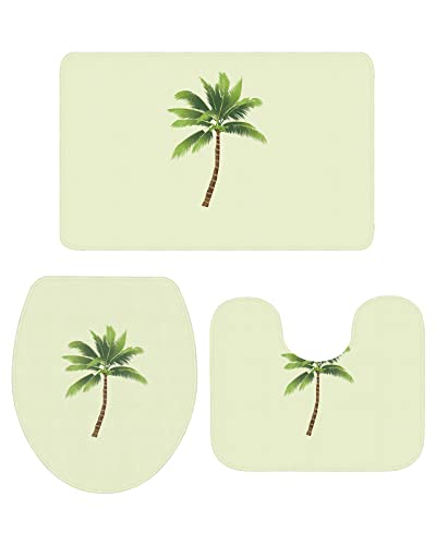 T&H Home Badteppich-Set, 3-teilig, für Badezimmer, Thanksgiving Party Truthahn-Muster, sehr weich, Memory-Schaum, U-förmige Kontur Matte & WC-Deckelbezug 18"x30"+14"x18"+15"x18" Thh5493