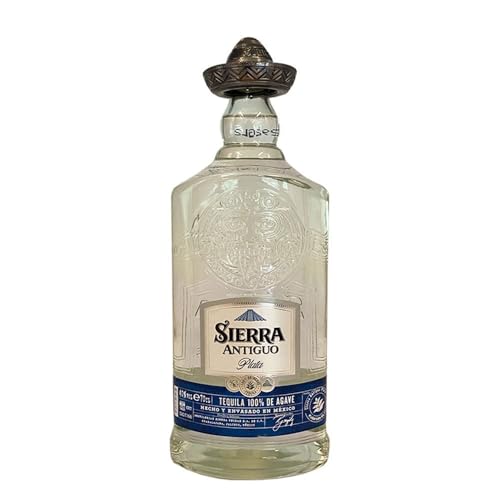 Sierra Antiguo Plata (1 x 700 ml) – reiner Tequila Blanco aus 100 % Blaue Weber Agave – Tequila...