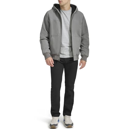 Image of Levi's Men's Workwear Cotton Canvas Hooded Bomber Jacket