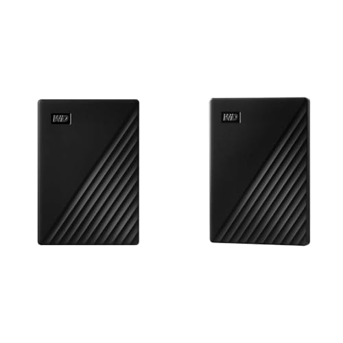 Image of Western Digital My Passport 4TB and 1TB Portable External Hard Drives Bundle with Backup Software and Password Protection, Black