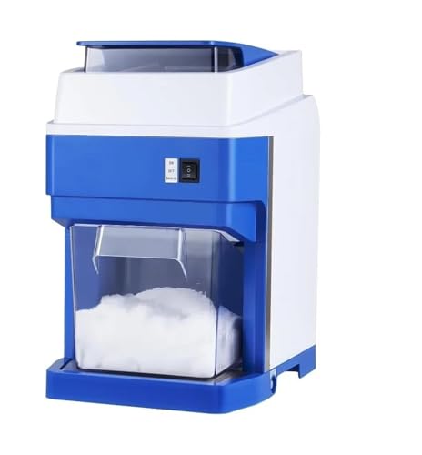 Máquina fabricadora de hielo, ralladora comercial de hielo eléctrica por hora, máquina para conos de nieve, con caja de hielo, mesa de trabajo, para hogar/cocina/acampada/RV miniatura 1