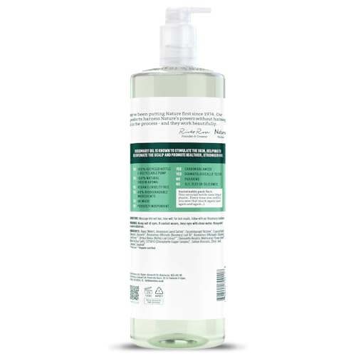 Faith In Nature 1L Natural Rosemary Shampoo, Stimulating for Normal Hair & Scalp, Vegan & Cruelty Free, No SLS - Image 2