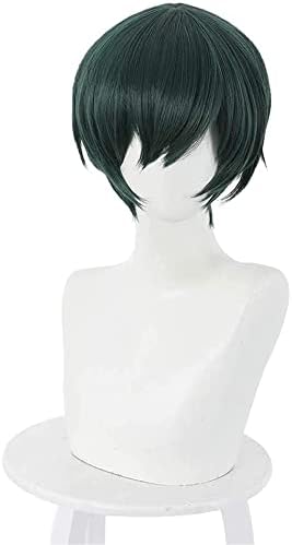 Peluca Gris Plateada Para Cosplay - Cabello Corto Sintético | Incluye Gorro | Resistente Al Calor (200°C)