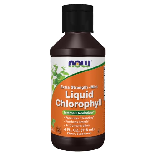 Now Supplements Extra Strength Liquid Chlorophyll Mint Internal Deodorizer* 4 fl. Oz.