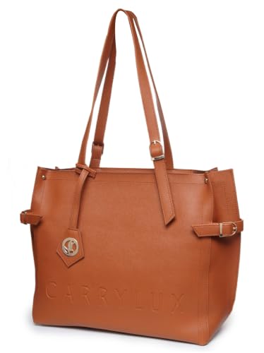 Image of Carrylux Soft PU Textured Tote Bag for Women