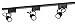 Pro Track Black 150 Watt 3-Light Low Voltage Track Kit