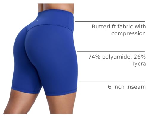 Image of CRZ YOGA Secretsculpt Biker Shorts 6 inch | Booty Scrunch Butt, Butterlift, Buttery Soft, Moderate Compression, Workout, Pilates, No Front Seam, High Waist, for Women