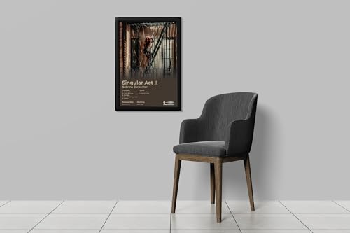 Image of BLINKART Sabrina Carpenter- Singular Act II Wall Photo Frames | Wall Art for Bedroom, Living Room, Studio or Office | Album Cover Print with Spotify Song Link QR Code | Gift for Fans - 8x12 In