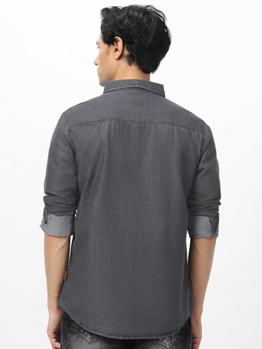 Image of Urbano Fashion Men's Full Sleeve Regular Fit Casual Denim Shirt