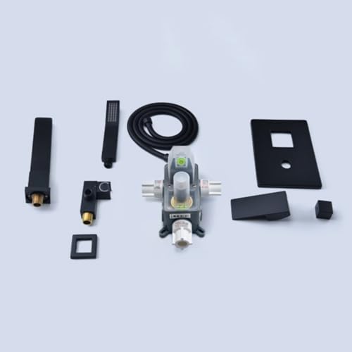 Mitigeurs de bain en or brossé avec accessoire de douche pivotant