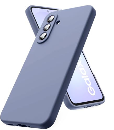 Image of DIZORO Microfiber Candy Case for Samsung A36 5G Smooth Touch Cushion Liquid Soft Silicone Gel Rubber Phone Cases Non-Slip Full Body Protective Shockproof Back Cover (Lavender Grey.)