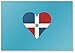 Magnete da frigo con illustrazione a forma di cuore della Repubblica Dominicana