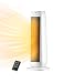 PELONIS PHTPU1501 Ceramic Tower 1500W Indoor Space Heater with Oscillation, Remote Control, Programmable Thermostat & 8H Timer, ECO Mode, Tip-Over Switch & Overheating Protection. White