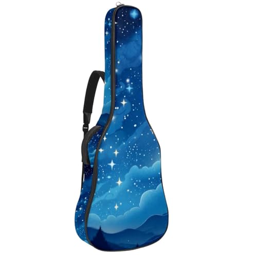 Sac pour guitare acoustique bleu ciel étoilé 101,6 cm étanche avec poches