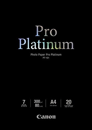 Canon 2768B016 PT-101 pro platinum photo paper inkjet 300g/m2 A4 20 Blatt Pack