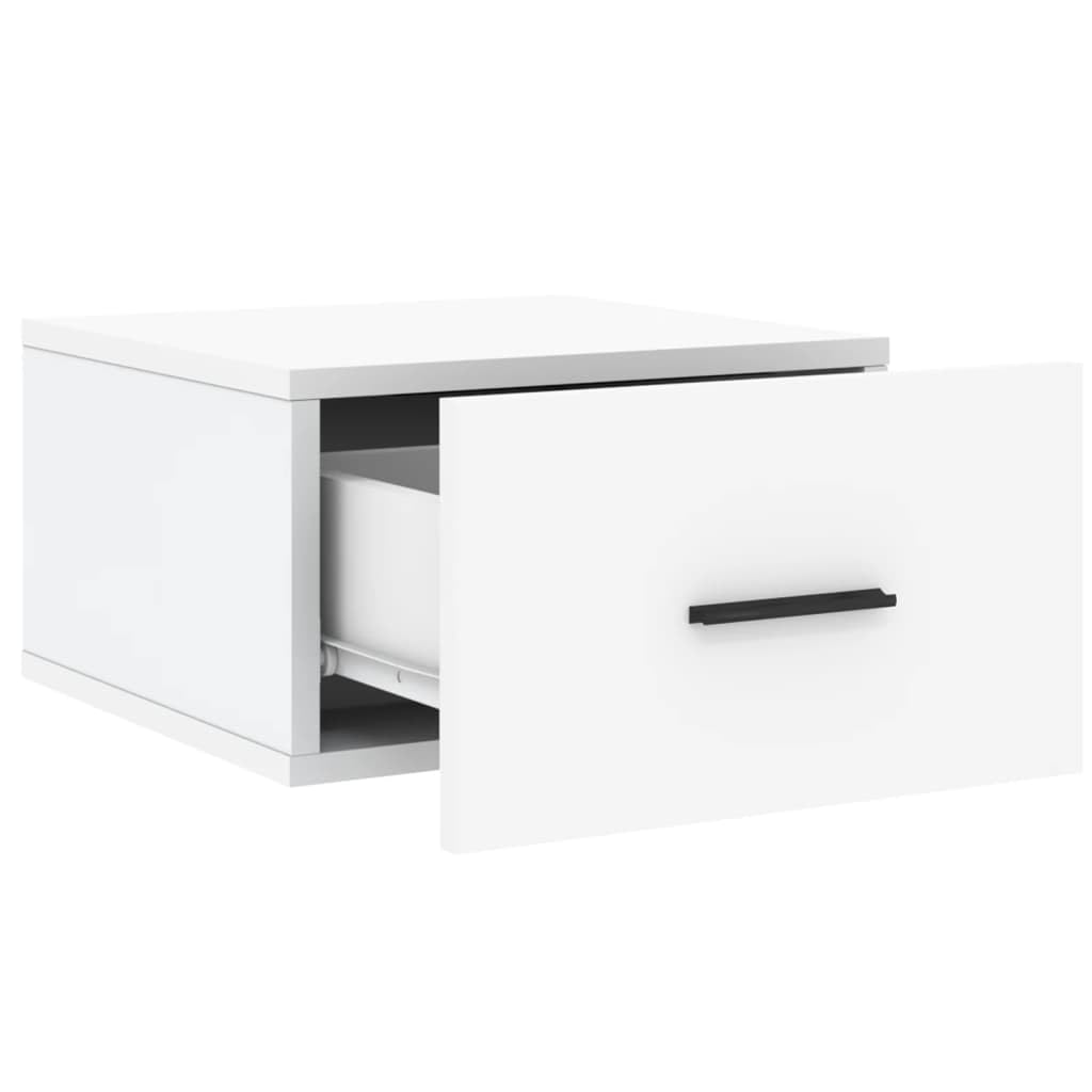 Mesita de noche dormitorio madera 35 x 35 x 20 cm blanco armario de noche colgante amplio espacio de almacenamiento estudio armario lateral función de presentación muebles para sala de estar