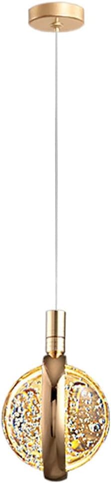 Suspension cristal doré LED lustre de plafond luxe pour chambre