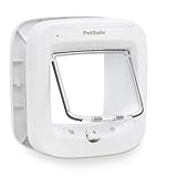 PetSafe - Chatière à Puce Électronique - pour l'intérieur ou à l'extérieur - Accès RFID Multi-Utilisateur pour jusqu'à 40 Animaux - 4 Options de Fermeture, Installation Facile - Blanc