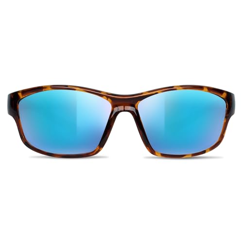 Image of BNUS Polarized Corning Glass Lens Sunglasses for Men Fishing & Driving | Durable scratch-resistant lenses, matte no-paint frame, wrap-around, great for running, cycling & all-day wear