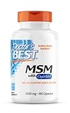 Doctor's Best, MSM mit OptiMSM, 1000 mg, 180 Kapseln, Hochdosiert, Laborgeprüft, Sojafrei, Glutenfrei, Ohne Gentechnik, Natürlicher Schwefel
