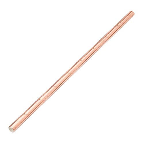 Utopia Biodegradable Paper Straws Metallic Copper - Pack of 250 - Eco Friendly Straws, Drinking Straws