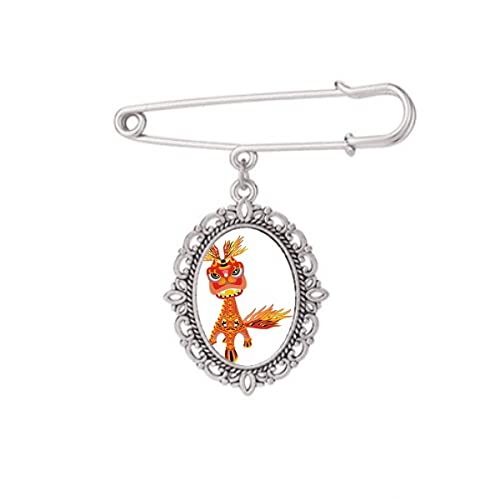 Broche lion Tour Eiffel pour robe et chemise - Taille M