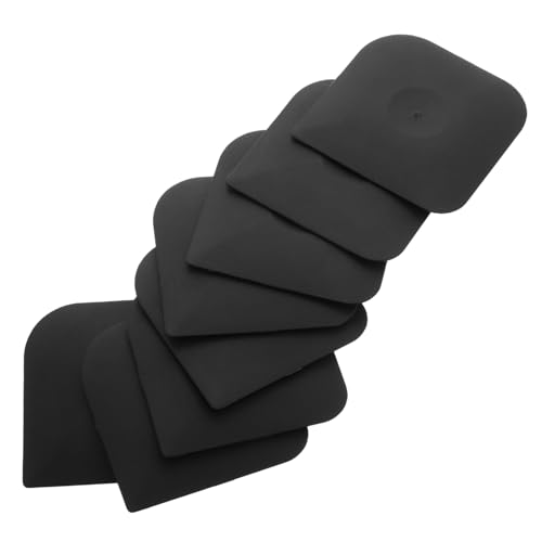 Alipis 8 Pezzi Lama di Pulizia Strumento Raschietto per Pentole Raschietto per Piatti Detergente per Ghisa Strumento per da Cucina Strumento Raschietto per Crema Black Nylon