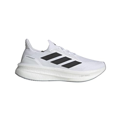 adidas Men's Ultraboost 5X Running Shoes Sneaker, White/Black/Halo Silver, 12.5
