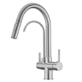 TUTEW Kitchen Faucet with Pull Down Sprayer, Kitchen Sink Faucet with Drinking Water Faucet,2 Handle 3 in 1 Water Filter Purifier Faucets,Brushed Nickel
