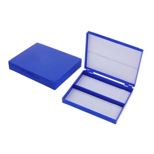 CIYODO Plastic Microscope Slides Box Slides Pathology Storage Portable Design